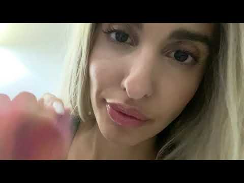 ASMR Kisses, Gum Chewing and Face Brushing (No Talking) Up Close