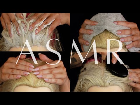 [ASMR] Hair Spa 🧖🏻‍♀️💭Shampoo, Hair Washing, Brushing, Scalp Massage *No Talking*