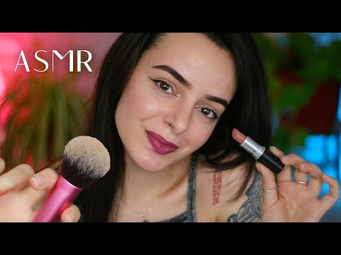 ASMR Will You Let Me Do Your Makeup? (Whispered, Smokey Eye & Nude Lip)