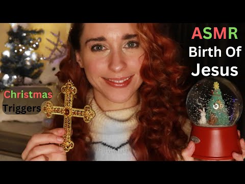 ASMR Bible Reading of the Birth of Jesus❤️-Christmas Triggers-Christian ASMR