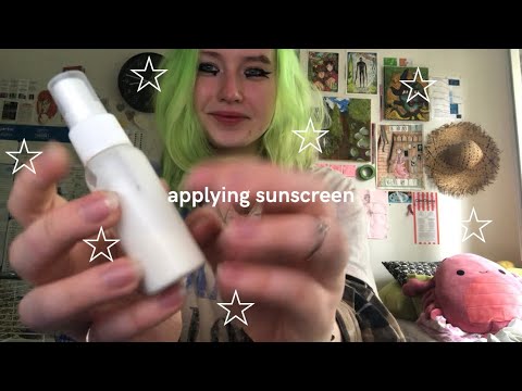 lofi asmr! [subtitled] applying sunscreen on your face!