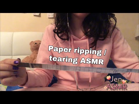 Paper ripping / Paper tearing ASMR (No Talking) | ASMR Jen ✨