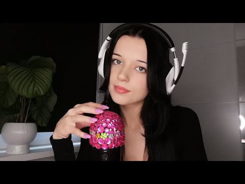 ASMR | Textured mic scratching and whisper Ramble (+ mouth sounds)