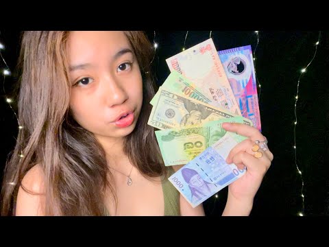 ASMR ~ My World Currency Collection| Crinkly Plastic Sounds with Soft Whispers
