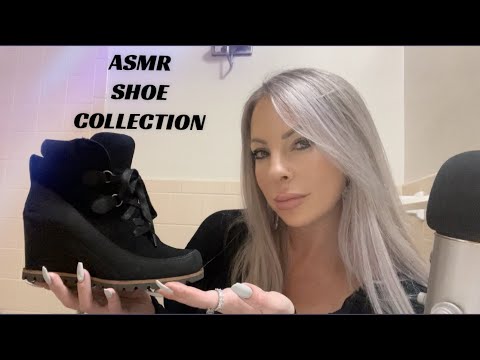 ASMR • Shoe 👠 Collection Prt 1 Echoed Whispering • Clicky Whispers