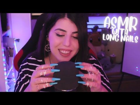 ASMR Long Nails Sounds ✨nail tapping, scratching, and more.