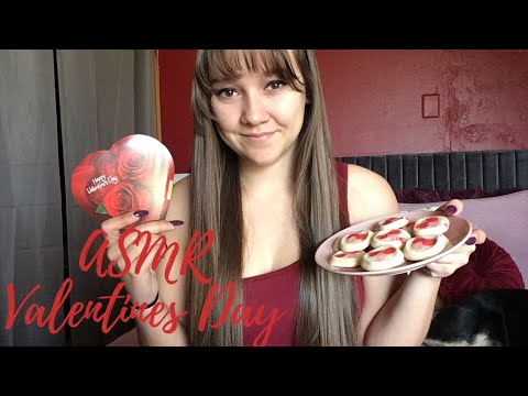 [ASMR] Valentine's Day with Your Girlfriend *Kisses, Scalp Massage, Eating*