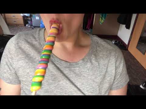 ASMR Long Rainbow Lollipop Sucking (Full Video on Patreon)