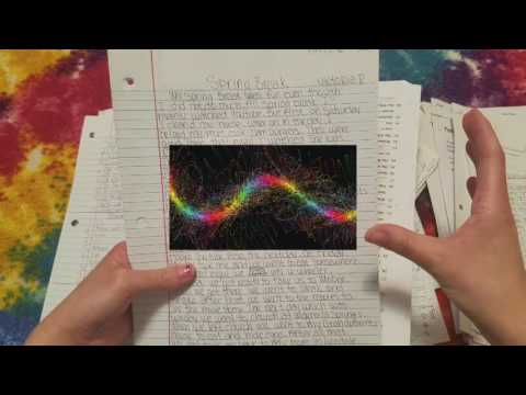ASMR ~ Going Though Old School Papers ~ Paper Sounds ~ Low Voice ~ Part 1