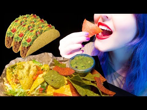 ASMR: Super Messy Tacos & Colorful Chips | Mexican Takeout ~ Relaxing Eating Sounds [No Talking|V] 😻