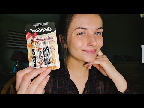 ASMR Trying Chapstick's Holiday Collection!
