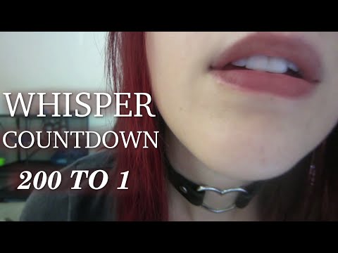 ASMR - COUNTDOWN! ~ Close Up Whispering Down From 200 for Sleepytimes ~