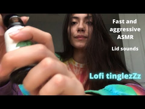 Fast aggressive ASMR lid sounds