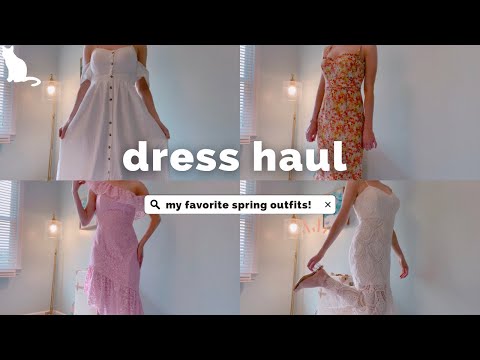 An ASMR Dress Haul - My favorite spring dresses! Try on session, soft spoken.