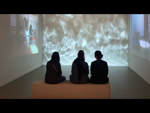 ASMR relaxing museum visit (water sounds and beautiful visuals)