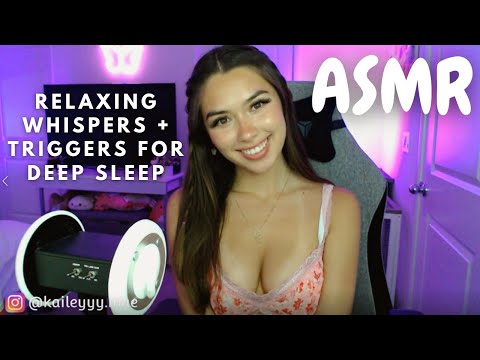 ASMR ♡ Relaxing Whispers + Triggers for Deep Sleep (Twitch VOD)