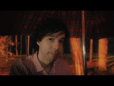 ASMR | Autumn Day with a Friend ◈ Rain under the umbrella sounds / Walking on the Park Roleplay