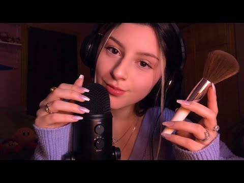 ASMR let me relax you :)🤍 (touching & brushing your face, personal attention, random triggers)