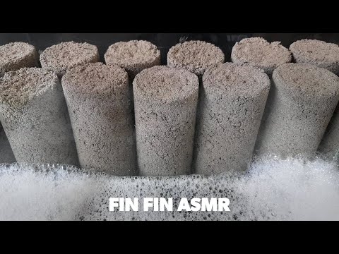 ASMR : Gritty Cylinder Crumble+Dripping in Water #298