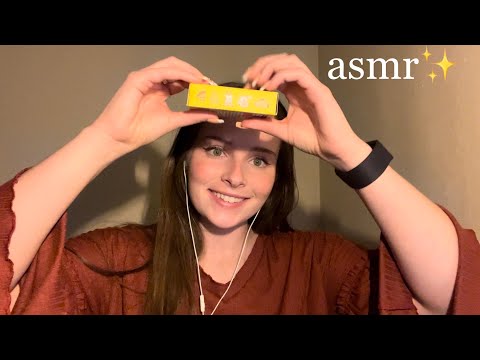 Asmr trigger assortment for sleep (tongue clicking, whisper, tapping, scratching, brushing)😴✨🌙💤