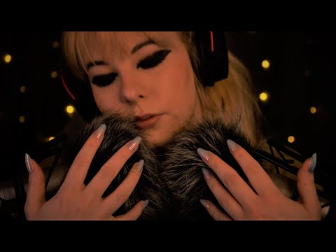 extra cozy ASMR | close up "shh, relax" fluffy sounds, breathing, rain, soft whispering