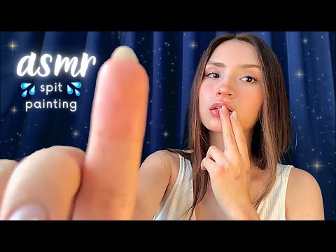 ASMR SPIT PAINTING muy INTENSO 👄💦(tocando tu cara)| ASMR en español para dormir