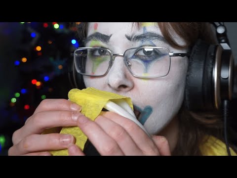 Clown Tries Licking Party Streamers 🤡🎉 ASMR Experimental Earlicking