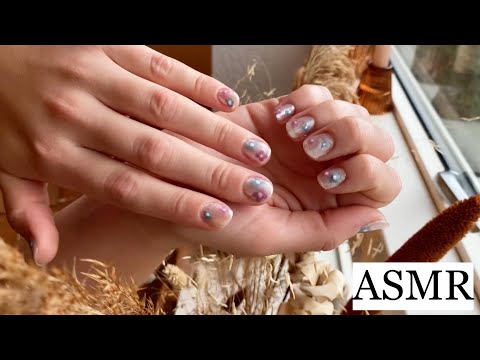 ASMR | Friend Doing My Nails PART 2: Nail Design / Flowers 💅🏼 (soft whispering / Danish rambling)