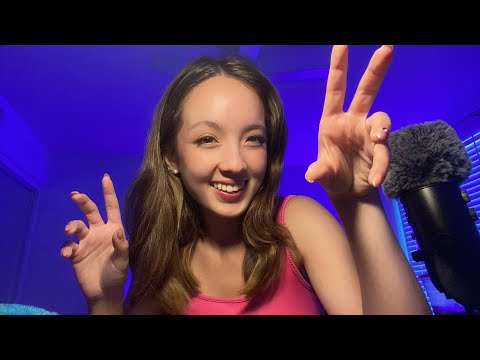 ASMR | Personal Attention, Touching Your Face, and Fluffy Mic Triggers + mouth sounds & hand sounds