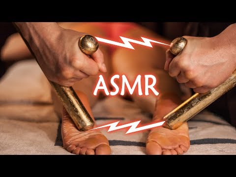 ASMR Massage With Martial Arts Weapons | Nunchaku, Tonfa, Shinai
