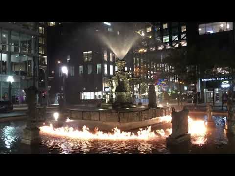 ASMR Fire burning on water magic