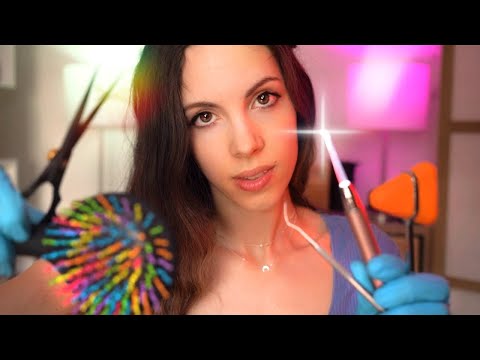 4 Most Popular ASMR Roleplays [Ear Cleaning, Eye Exam, Scalp Check & Haircut][45 Mins]