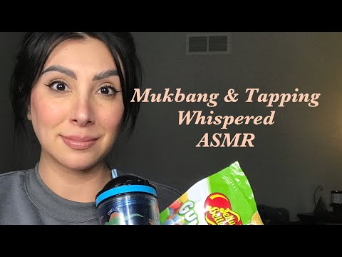Mukbang and Random Tapping/ Whispered ASMR