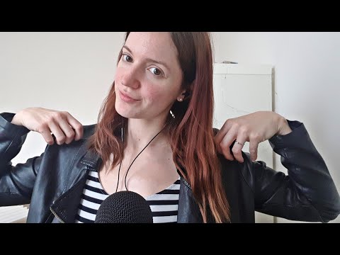 ASMR pure hand sounds and leather fabric scratching, tapping  - whispering with personal attention