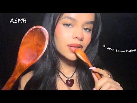 ASMR~ Eating Your Negative Energy w/ Wooden Spoon (Intense Mouth sounds & Visual Triggers)