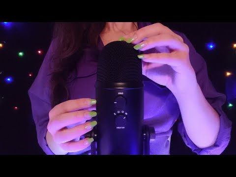 ASMR - Slow Scratching All Over the Microphone (Without Windscreen) [No Talking]