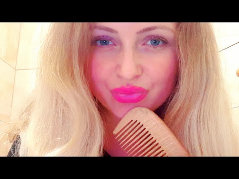 TRY NOT SLEEP/ ASMR COMBING YOUR HAIR/INAUDIBLE WHISPERING/HAND MOVEMENT