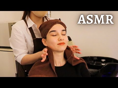 ASMR Shampoo time & Scalp treatment & Dry Head SPA (Shoulder and Back Massage)