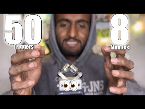 ASMR 50 TRIGGERS IN 8 MINUTES | TINGLY