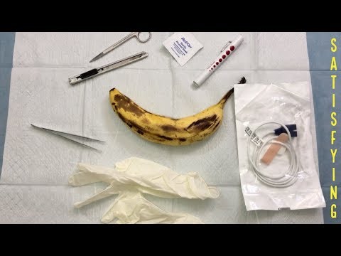 [ASMR] Surgery On Banana *Satisfying*