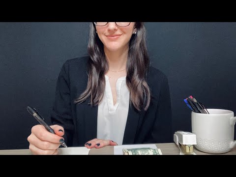 ASMR Bank Roleplay l Soft Spoken, Typing, Personal Attention