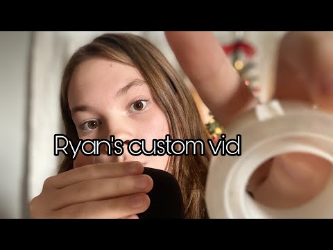 (Ryan’s custom video)-cupped mouth sounds + camera tapping + tapping on tape~Tiple ASMR