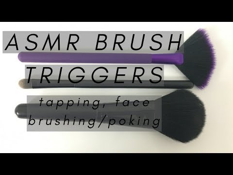 asmr brush triggers: face/mic brushing, tapping, poking