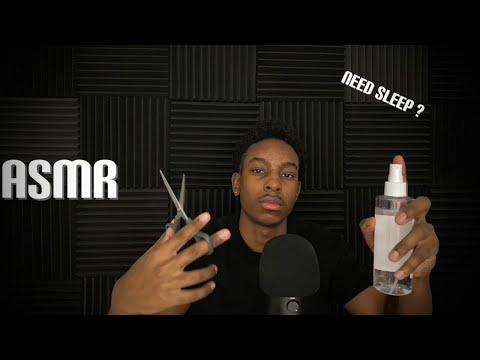 [ASMR] water/spray and scissor sounds for sleep