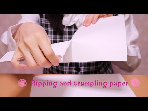 ASMR◇紙を破る・しわくちゃにする：Ripping and crumpling paper◇囁き/whisper