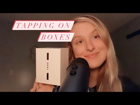 ASMR tapping on boxes with blue yeti mic | tapping you to sleep