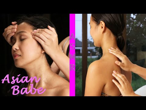 Asian Babe ASMR | My sister gives me an AMAZING MASSAGE!!! (Back, Neck, Head, Face)