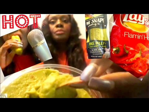Flamin Hot Lays ASMR Pickle/Eating Sounds/Dip/Chips