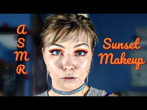 Firey Sunset Makeup 🔥 ASMR (Voiceover) Fast Whispers