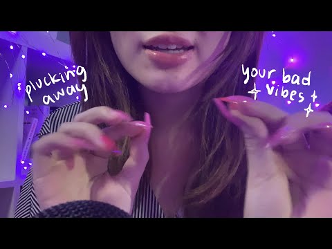 ASMR Positive Affirmations & Plucking (mouth sounds ish, snipping, tweezing)